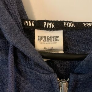 Pink navy blue hoodie